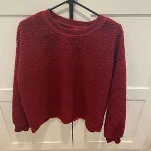 AE - Sherpa Crewneck Sweatshirt - Burgundy - Size Medium